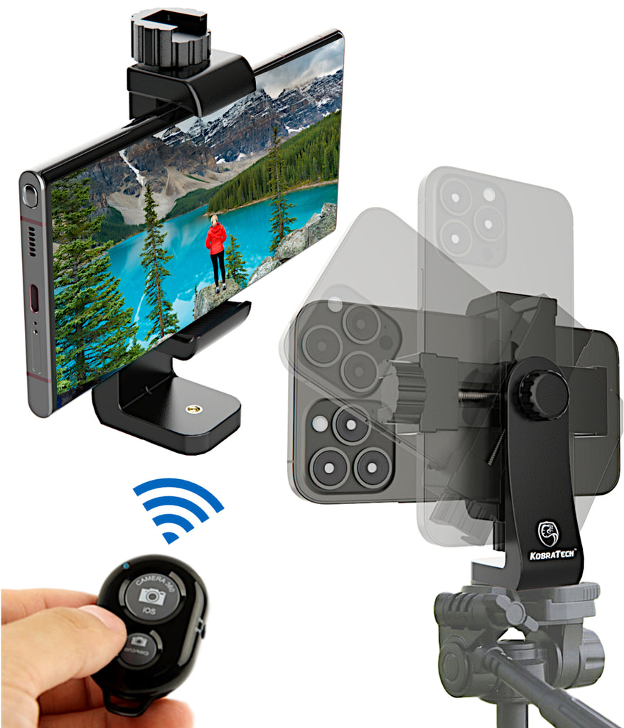 iPhone Tripod Mount, Cell Phone Tripod Adapter Mount, Rotating